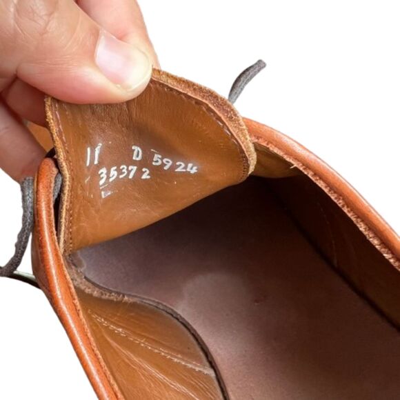 Allen Edmonds Men's Brown Leather Hillcrest Lace-up Derby Dress Shoes Size 11 D - Picture 8 of 9